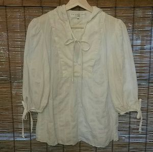 TRINA TURK Original White Eyelet Hooded Tunic